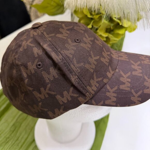 Michael Kors Brown MK Logo Baseball Cap Adjustable OS NWT main image 4